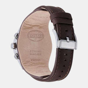 Coachman Men Quartz Black Dial Chronograph Leather Watch CH2891