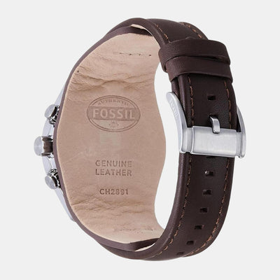 Coachman Men Quartz Black Dial Chronograph Leather Watch CH2891