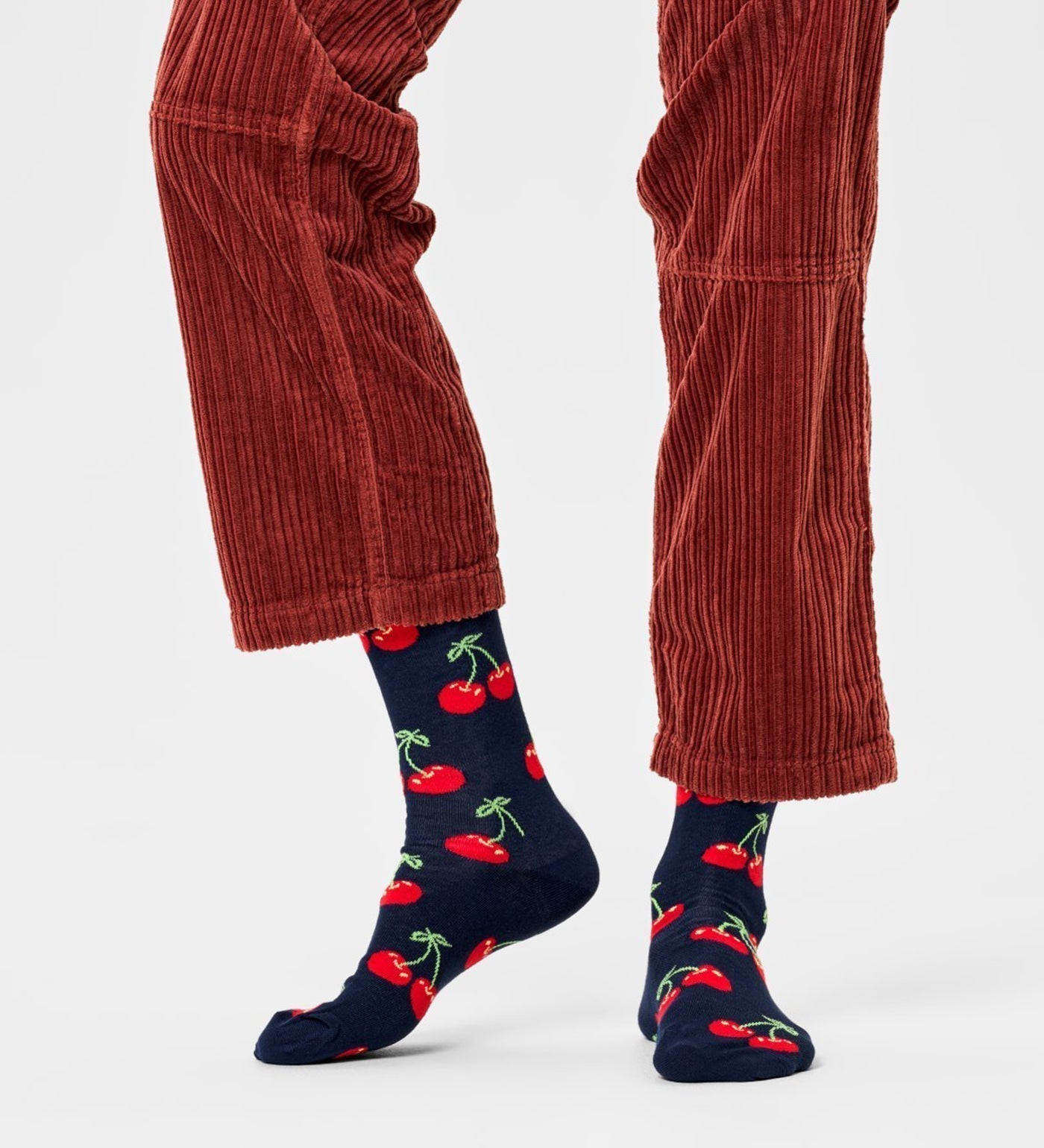 Happy Socks Unisex Cherry Crew Length Socks for Women and Men