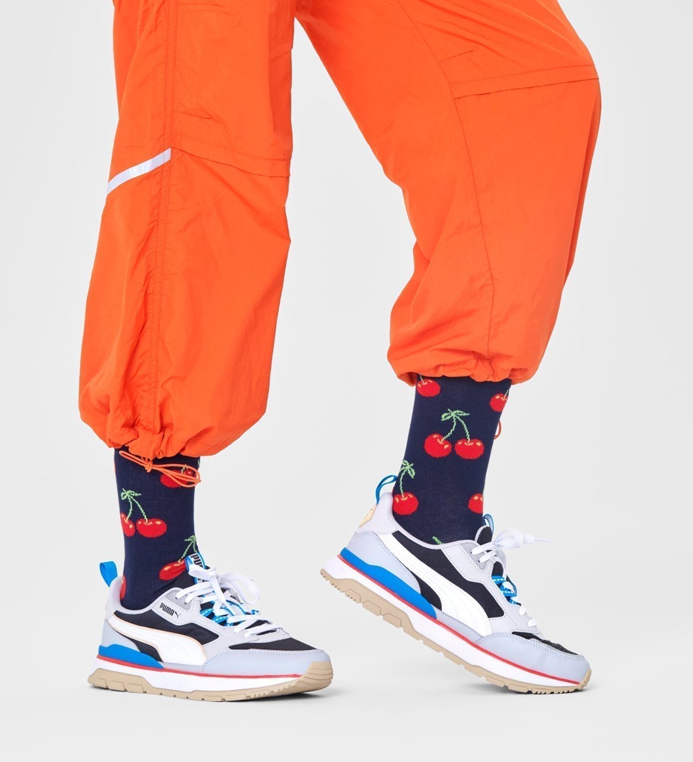 Happy Socks Unisex Cherry Crew Length Socks for Women and Men