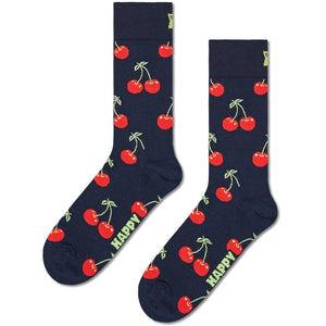 Happy Socks Unisex Cherry Crew Length Socks for Women and Men
