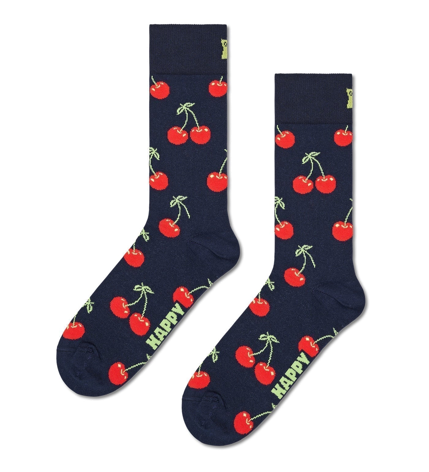 Happy Socks Unisex Cherry Crew Length Socks for Women and Men