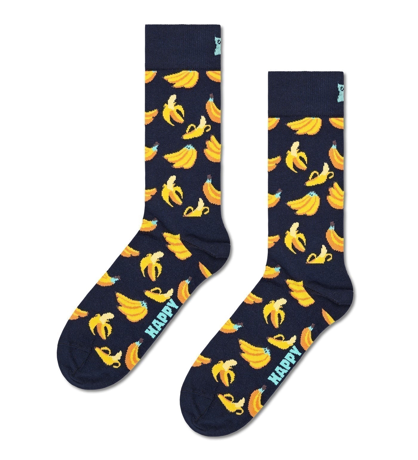 Happy Socks Unisex 2-Pack Classic Cherry and Banana Crew Length Socks for Women and Men