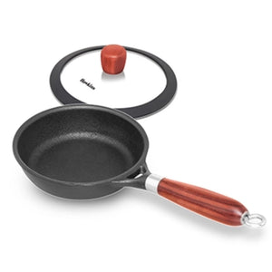 Hawkins Futura Cast Iron 16 cm Fry Pan with Glass Lid | Gas & Induction Compatible | Black