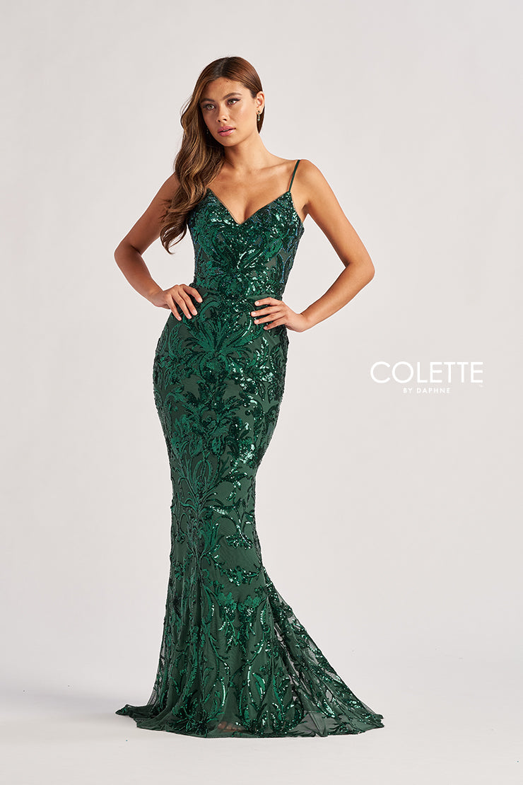 Colette by Daphne 8685 Long Mermaid Formal Sequin Pprom Dress