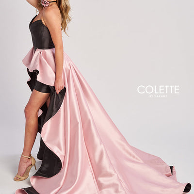 Colette by Daphne CL8695 High Low Formal Two Toned Overskirt Prom Dress