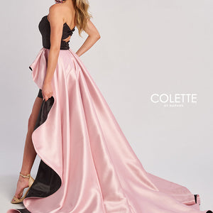 Colette by Daphne CL8695 High Low Formal Two Toned Overskirt Prom Dress