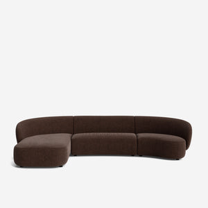 Claret Modular Chaise Sectional Sofa