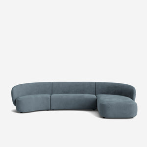 Claret Modular Chaise Sectional Sofa