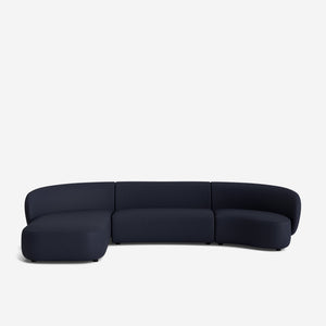 Claret Modular Chaise Sectional Sofa
