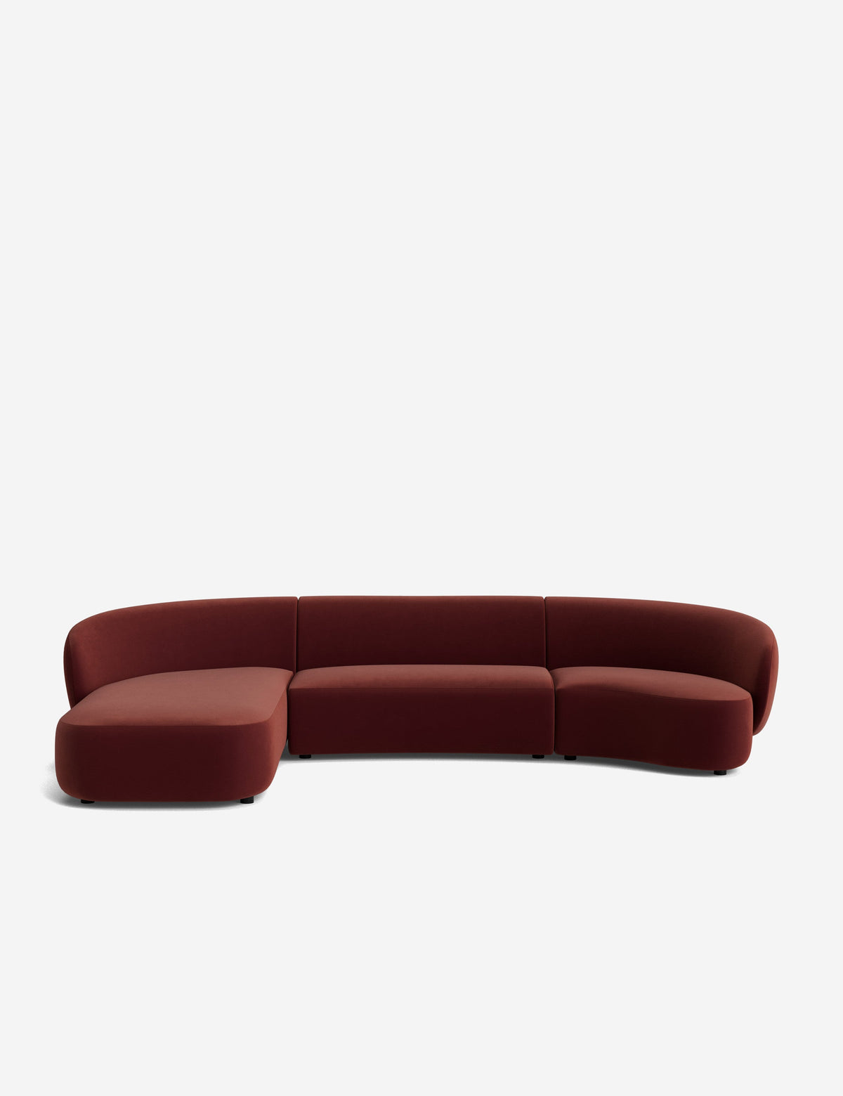 Claret Modular Chaise Sectional Sofa