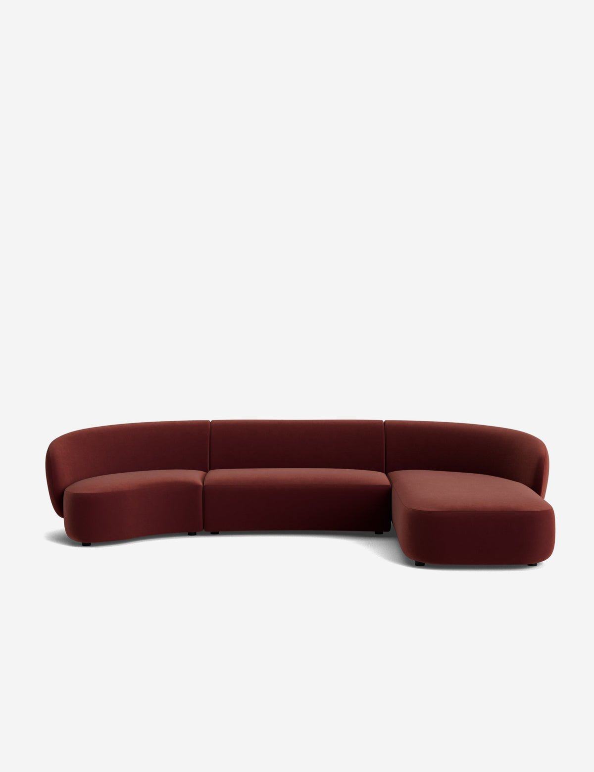 Claret Modular Chaise Sectional Sofa