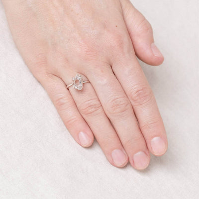 Clear Quartz Raw Freeform Gold or Silver Ring