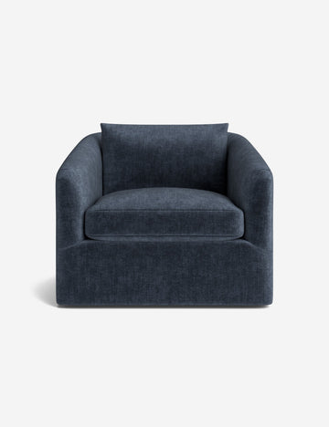 Indigo Performance Striated Velvet