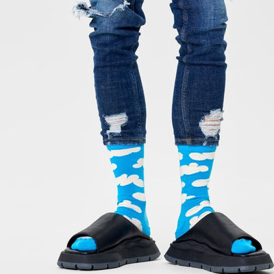 Happy Socks Unisex Cloudy Crew Length Socks for Women and Men