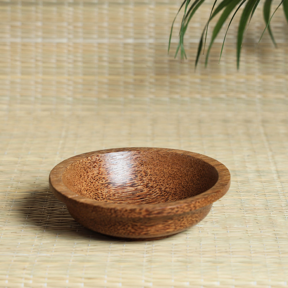 Brown - Hand Carved Coconut Wood Bowl (Small)