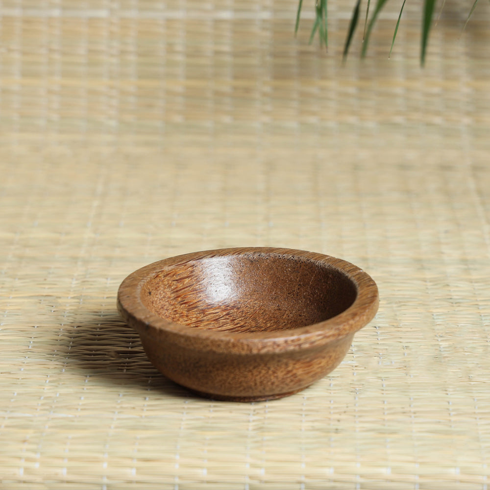 Brown - Hand Carved Coconut Wood Bowl (Small)