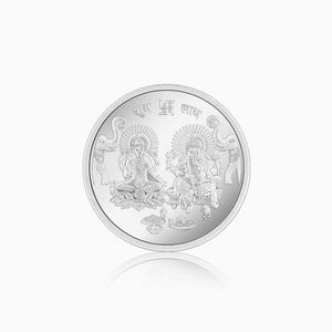 999 Silver Goddess Lakshmi and Lord Ganesh Coin - 20g