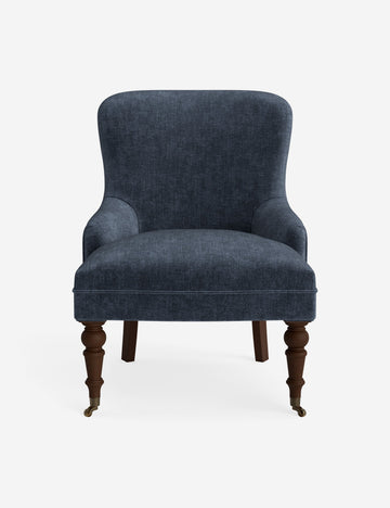 Indigo Performance Striated Velvet