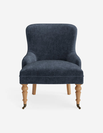 Indigo Performance Striated Velvet