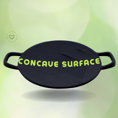 Trilonium Pre-Seasoned Cast Iron Concave Roti - Dosa Tawa | Gas & Induction Compatible | Black