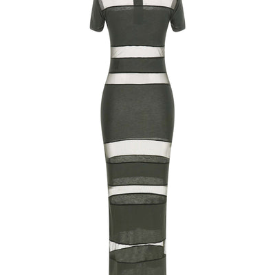 Coperni Striped Sheer Polo Dress