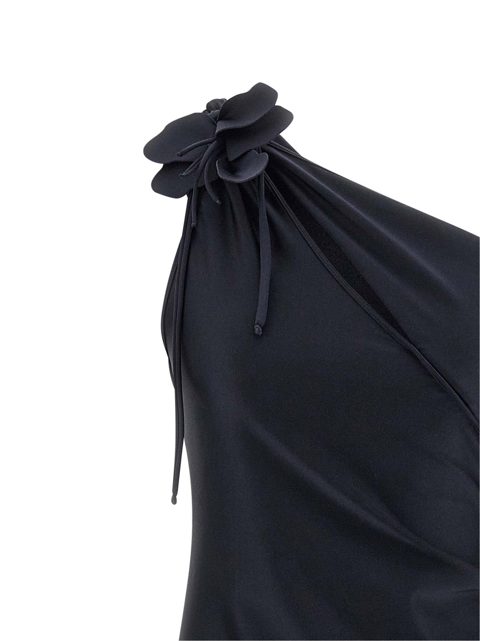 Coperni Asymmetric Mini Flower Dress