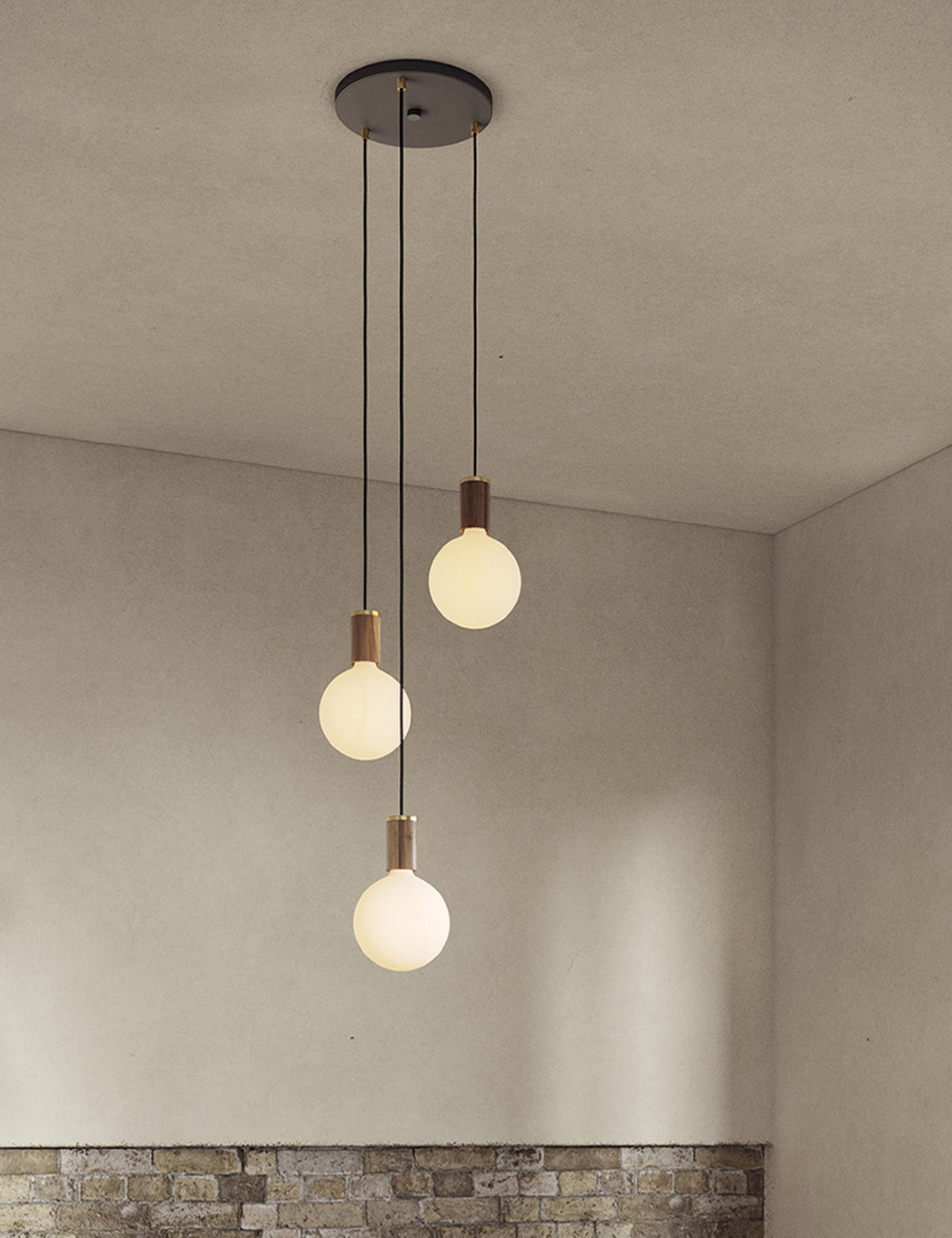 Triple Pendant Light with Sphere IV by Tala