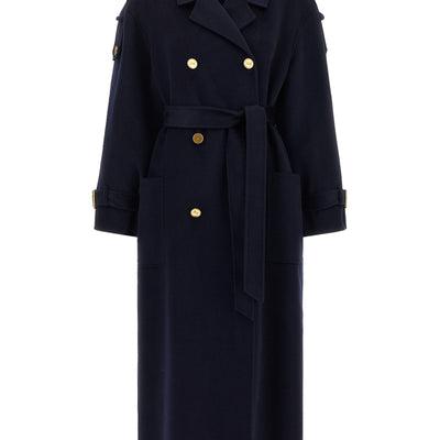 Elisabetta Franchi Double-breasted Belted Coat