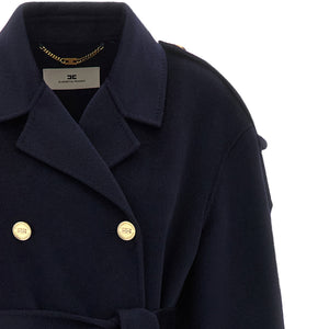 Elisabetta Franchi Double-breasted Belted Coat