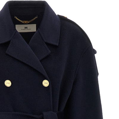 Elisabetta Franchi Double-breasted Belted Coat