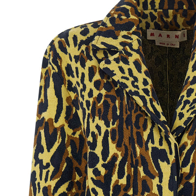 Marni Animalier Jacquard Wool Coat