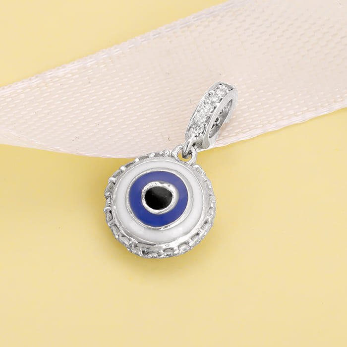 Silver Evil Eye Charm