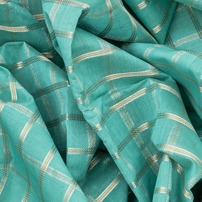 Light Blue Handloom Chirala Silk Cotton Saree With Annam Motifs-Light Blue