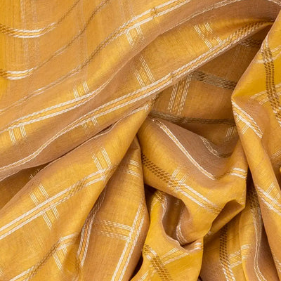 Yellow Handloom Chirala Silk Cotton Saree With Annam Motifs-Yellow