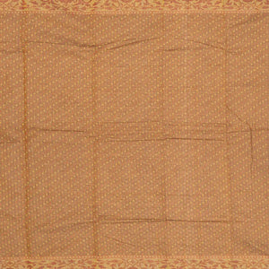 Rust Handloom Chirala Saree With Floral Motifs-Rust