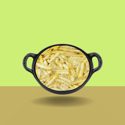 Trilonium Triple Seasoned Cast Iron CrockWok Kadhai | Gas & Induction Compatible | Black
