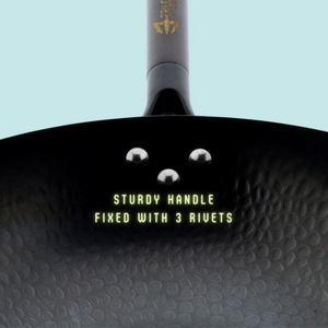 Trilonium Carbon Steel Chinese Wok | Black