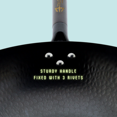 Trilonium Carbon Steel Chinese Wok | Black