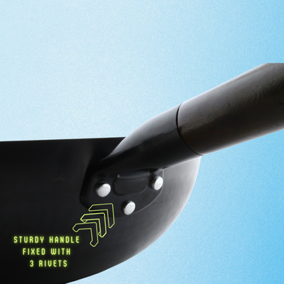 Trilonium Carbon Steel Chinese Wok | Black