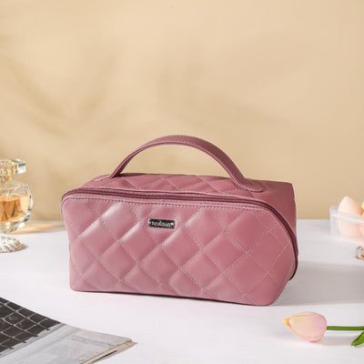 Makeup Pouch Organiser Pink Large Capacity