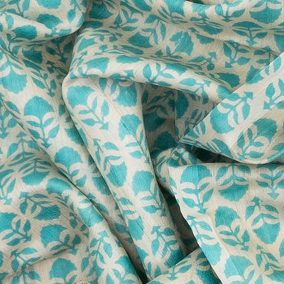 Cream Handloom Tussar Silk Saree With Printed Floral Motifs -Cream