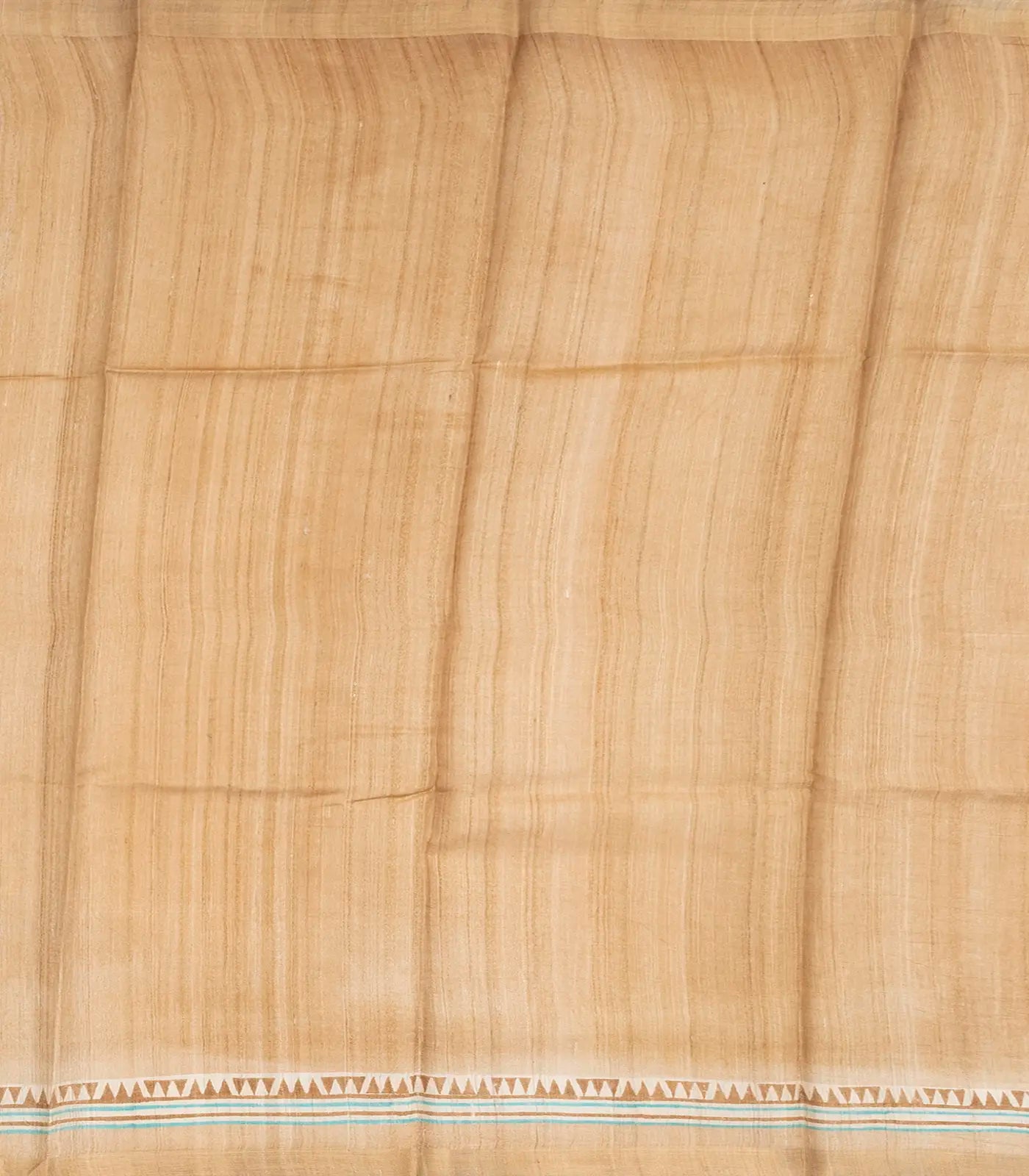 Cream Handloom Tussar Silk Saree With Printed Floral Motifs -Cream