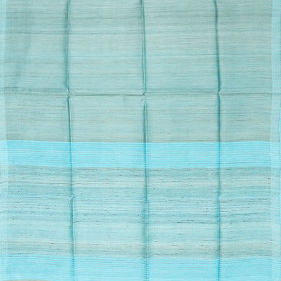 Yellow Handloom Tussar Silk Saree With Chevron Motifs In Border-Yellow