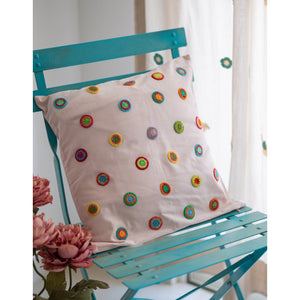 Beige - Prakriti Cushion Cover ~ Spring Drops