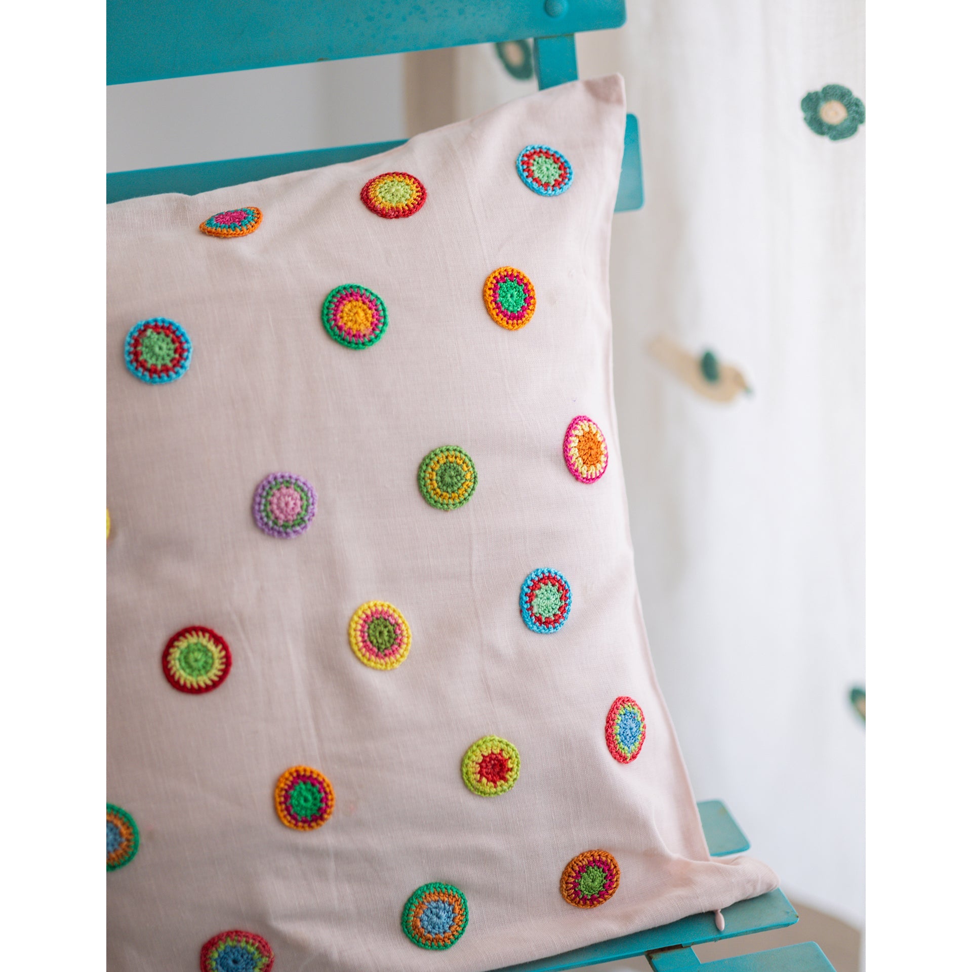 Beige - Prakriti Cushion Cover ~ Spring Drops