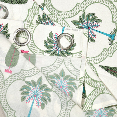 Hand Block Printroots Printed Curtains with Intricate Floral Designs
