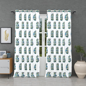 Padma Hand Block Floral Jaipuri Green Kairi Design Curtains Crafted in India
