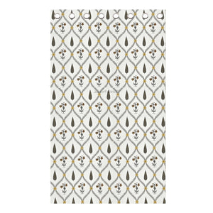 Beautiful Yellow & Grey Pookalam Floral Symphony Rihaa Handblock Printed Curtains