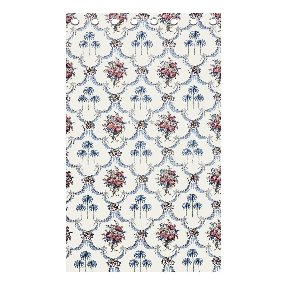 Blue Pottery Timeless Imprints 100% Cotton Block Printed Curtains Urban Jaipur